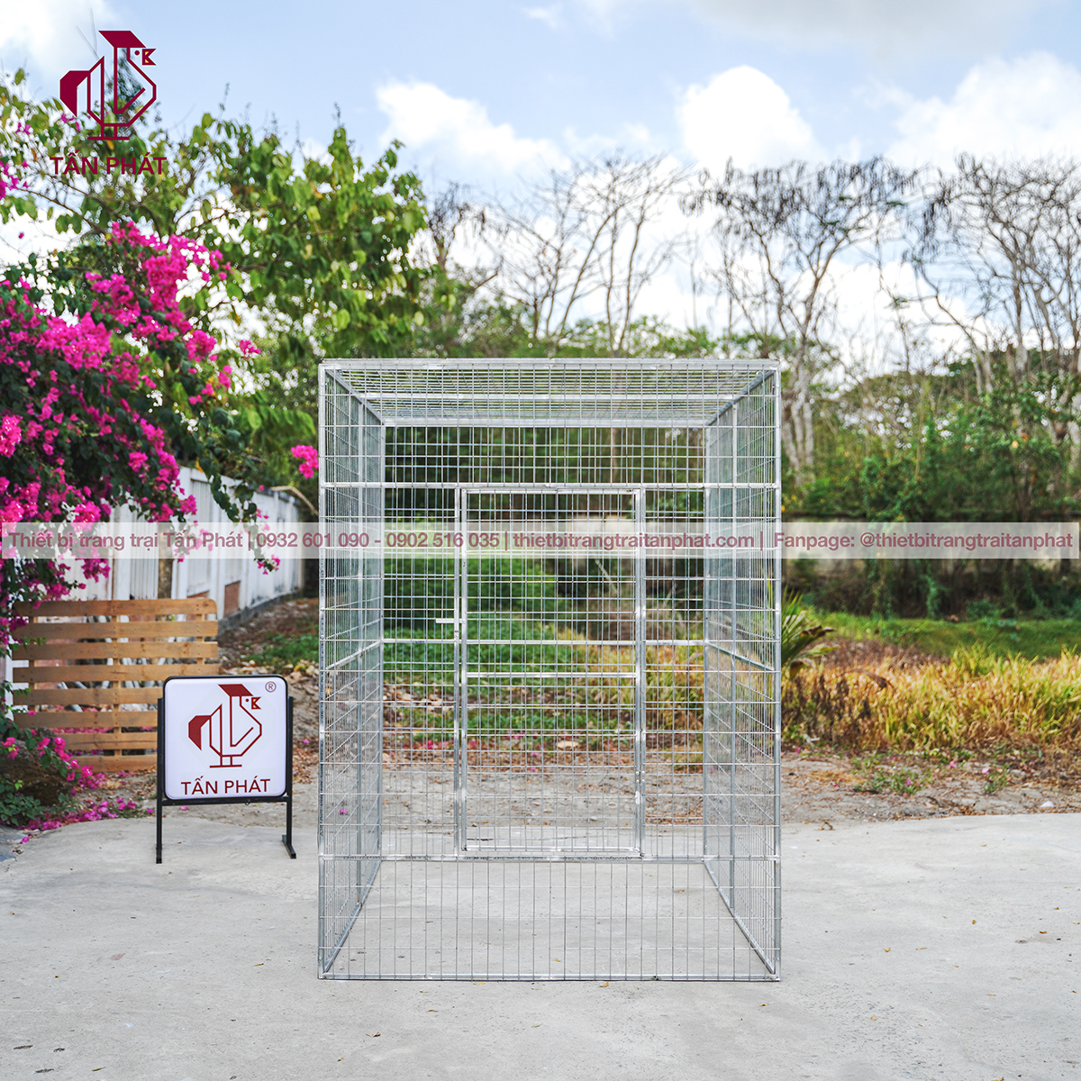 Nơi bán chuồng nuôi gà 1m5 2m 2m bao sắt hộp - Thiết bị trang trại Tấn Phát Chuồng nuôi gà 1m5 2m 2m bao sắt hộp