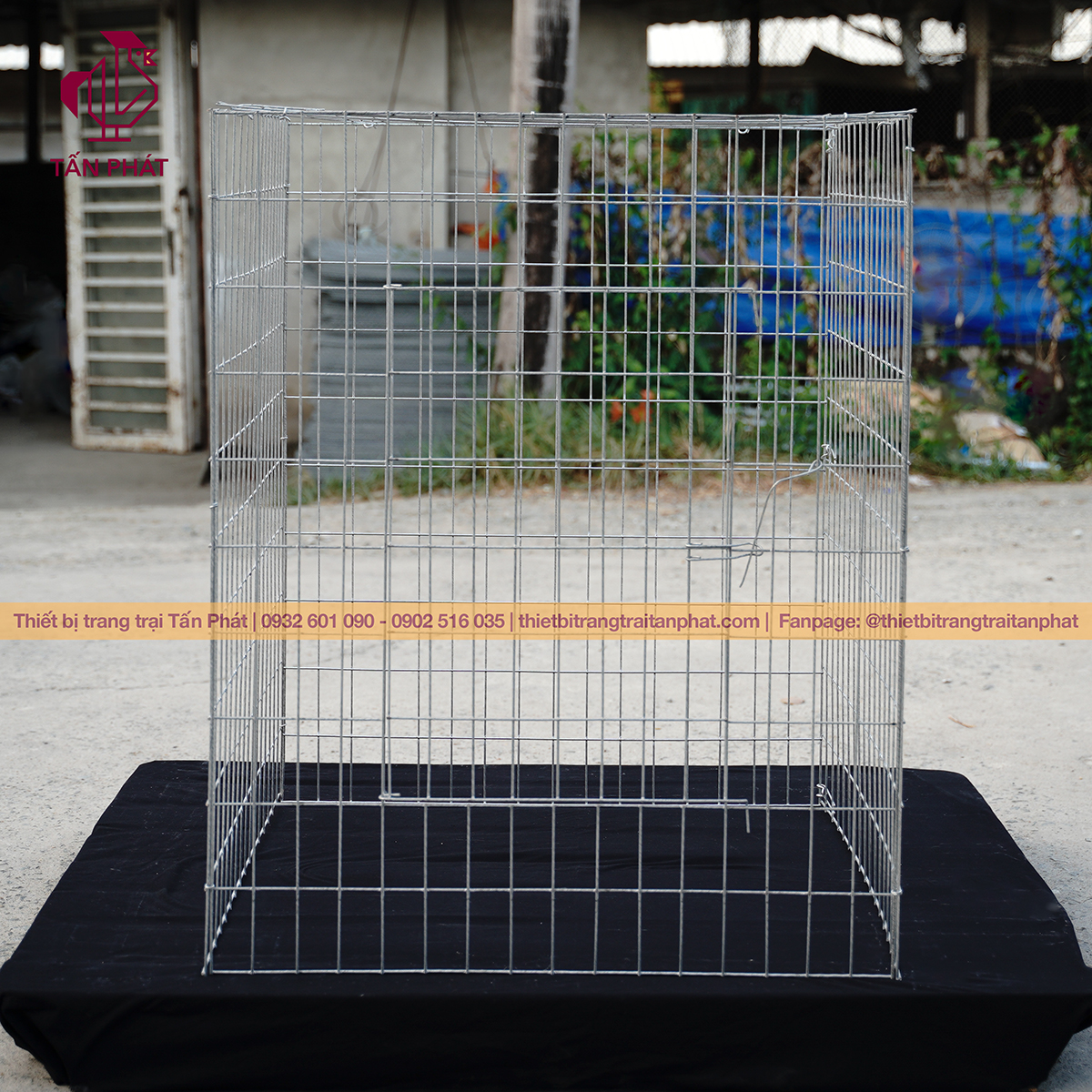 Chuồng gà 80cm 80cm cao 1m - Thiết bị trang trại Tấn Phát Chuồng gà 80cm 80cm 1m