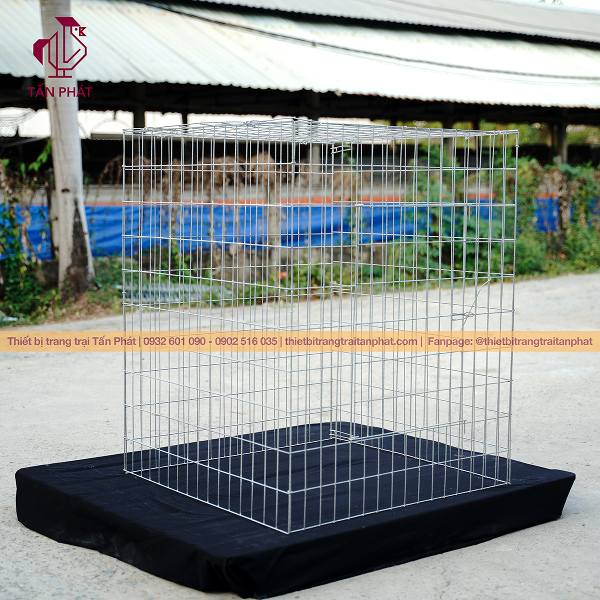 Chuồng gà 80cm 80cm cao 1m bằng kẽm tốt - Thiết bị trang trại Tấn Phát Chuồng gà 80cm 80cm 1m
