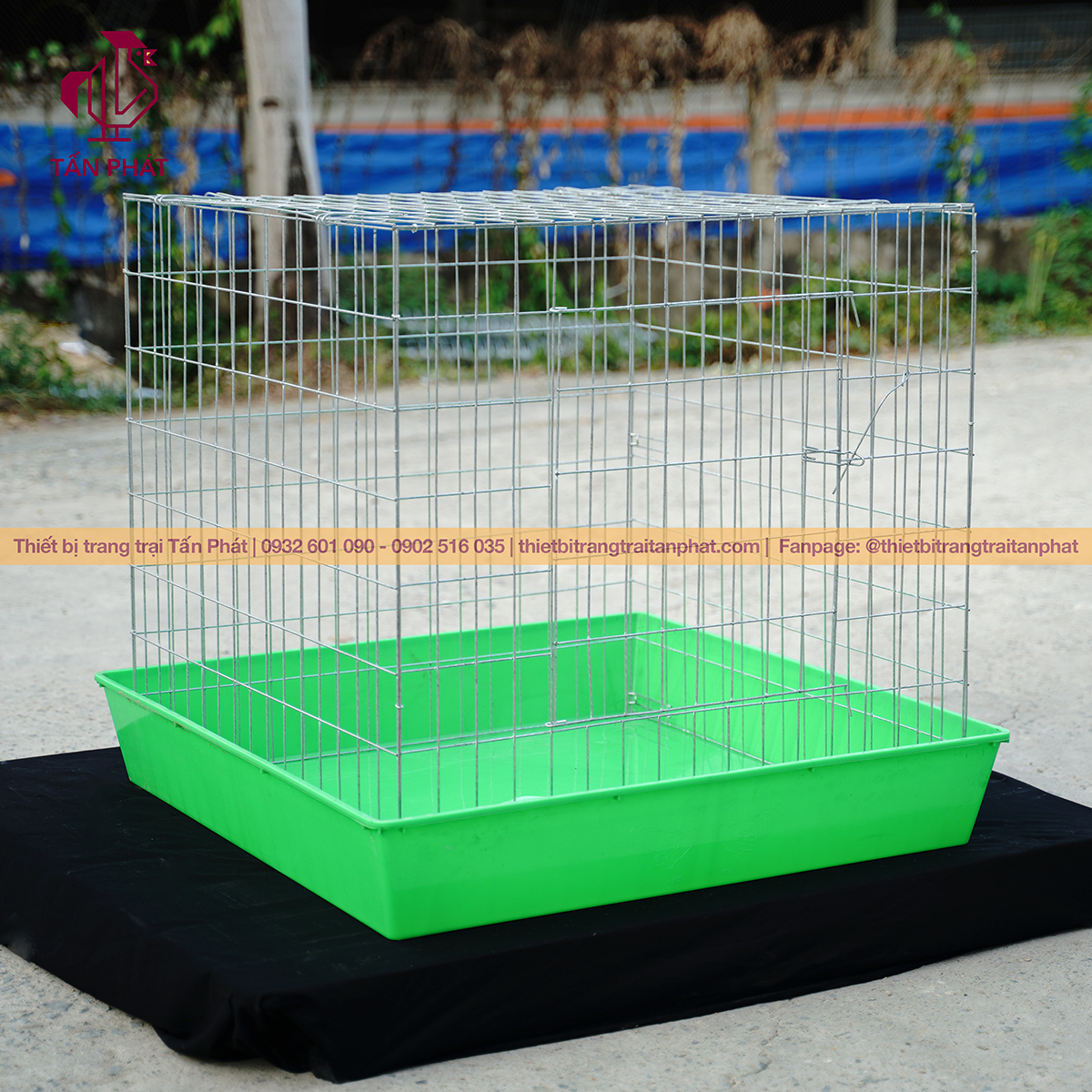 Chuồng gà 80cm vuông kẽm 2,7 li - Thiết bị trang trại Tấn Phát Chuồng gà 80cm 80cm 80cm vuông dùng kẽm 2,7 li