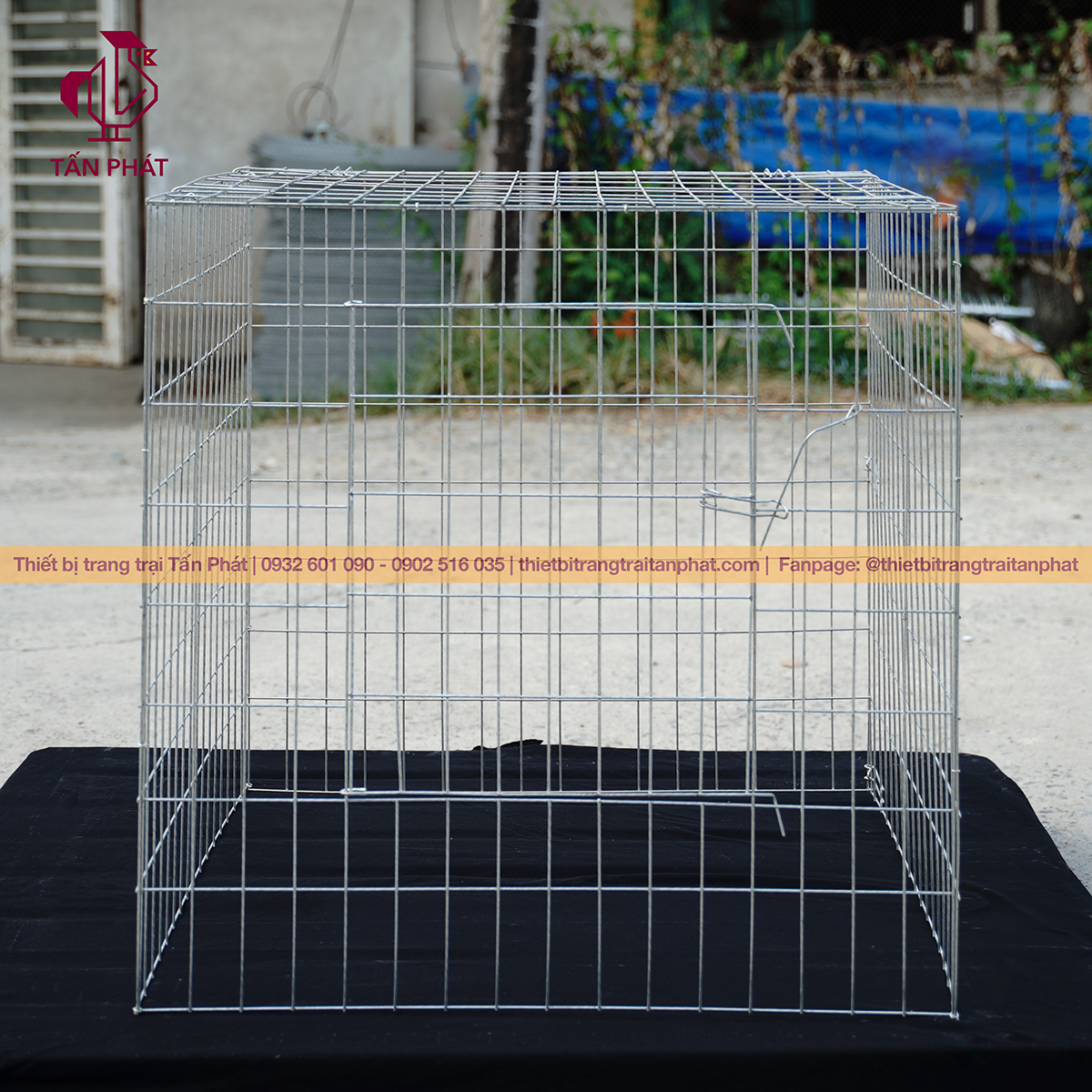 Chuồng gà 80cm 80cm 80cm vuông dùng kẽm 3 li viền 3,5 li dễ lắp- Thiết bị trang trại Tấn Phát Chuồng gà 80cm 80cm 80cm vuông dùng kẽm 3 li viền 3,5 li